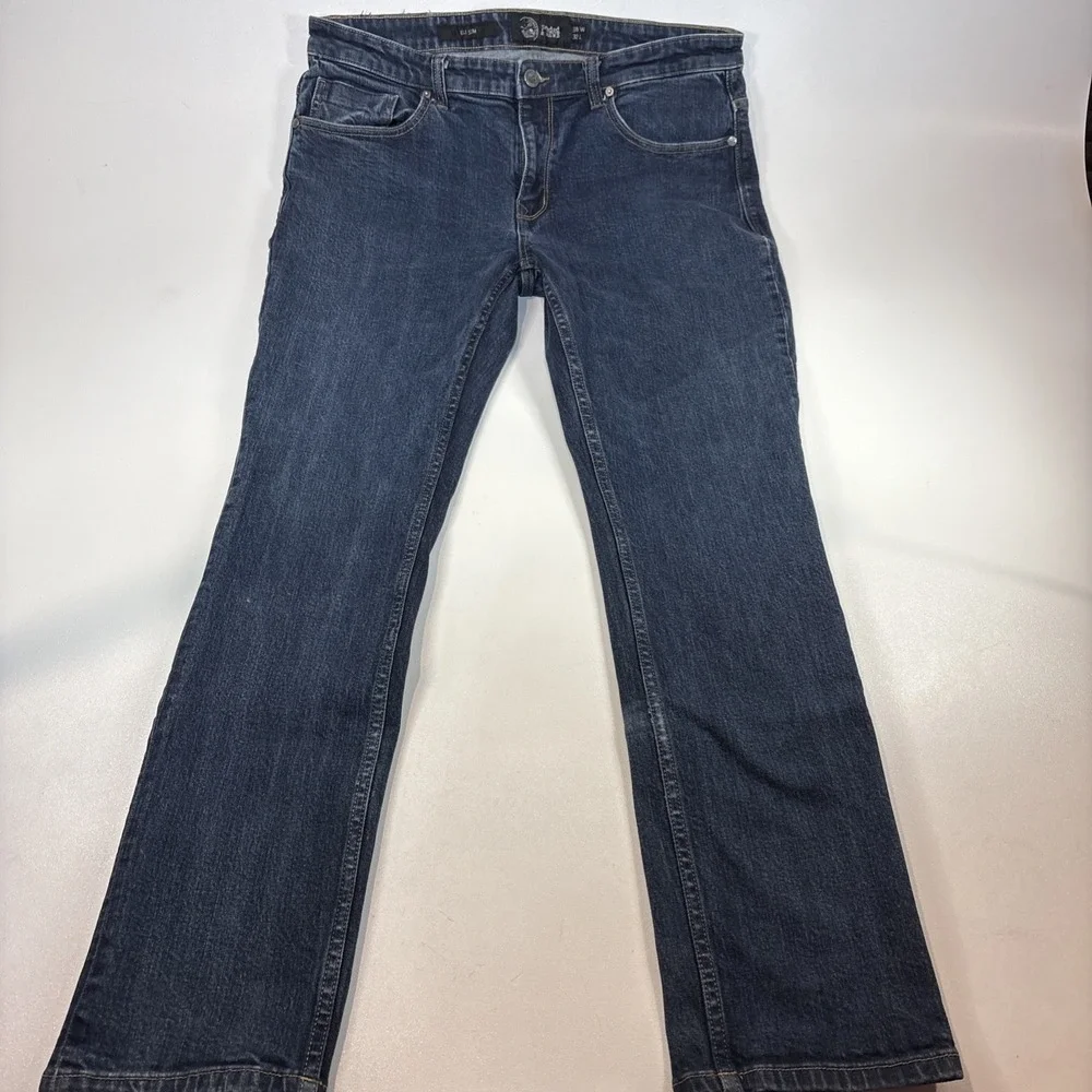 Seeded‎ & Sewn Jeans Mens 38x32 Blue Eli Slim Straight Dark Wash Denim